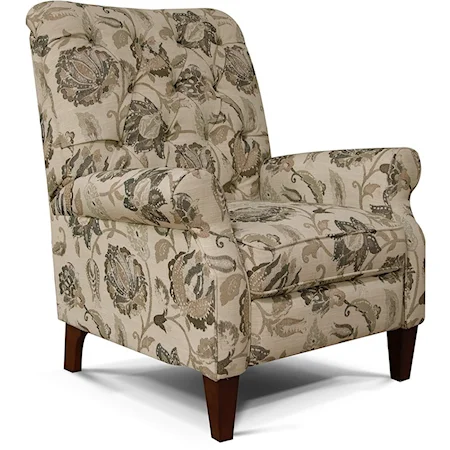 Push Back Chair with Tufted Back